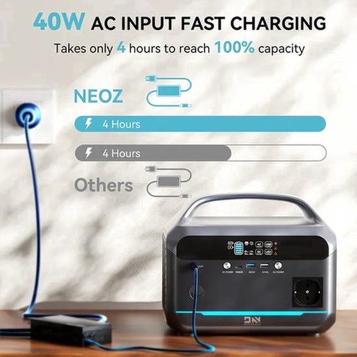 Draagbare Powerstation – Mobiele Generator – Noodstroom – Energiebron – Compact – 300W Continu – Lithium-IJzerfosfaat Batterij