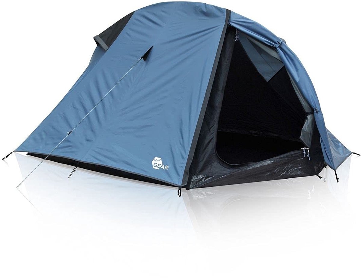 Tent voor 2 Personen - Waterproof en UV 50+ - Blauw/Grijs