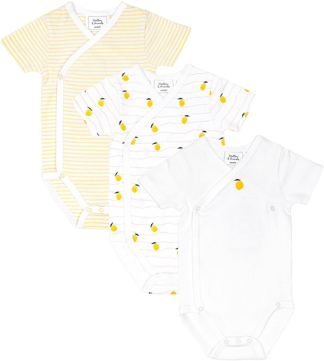 Baby romper van 100% biologisch katoen - Set van 3