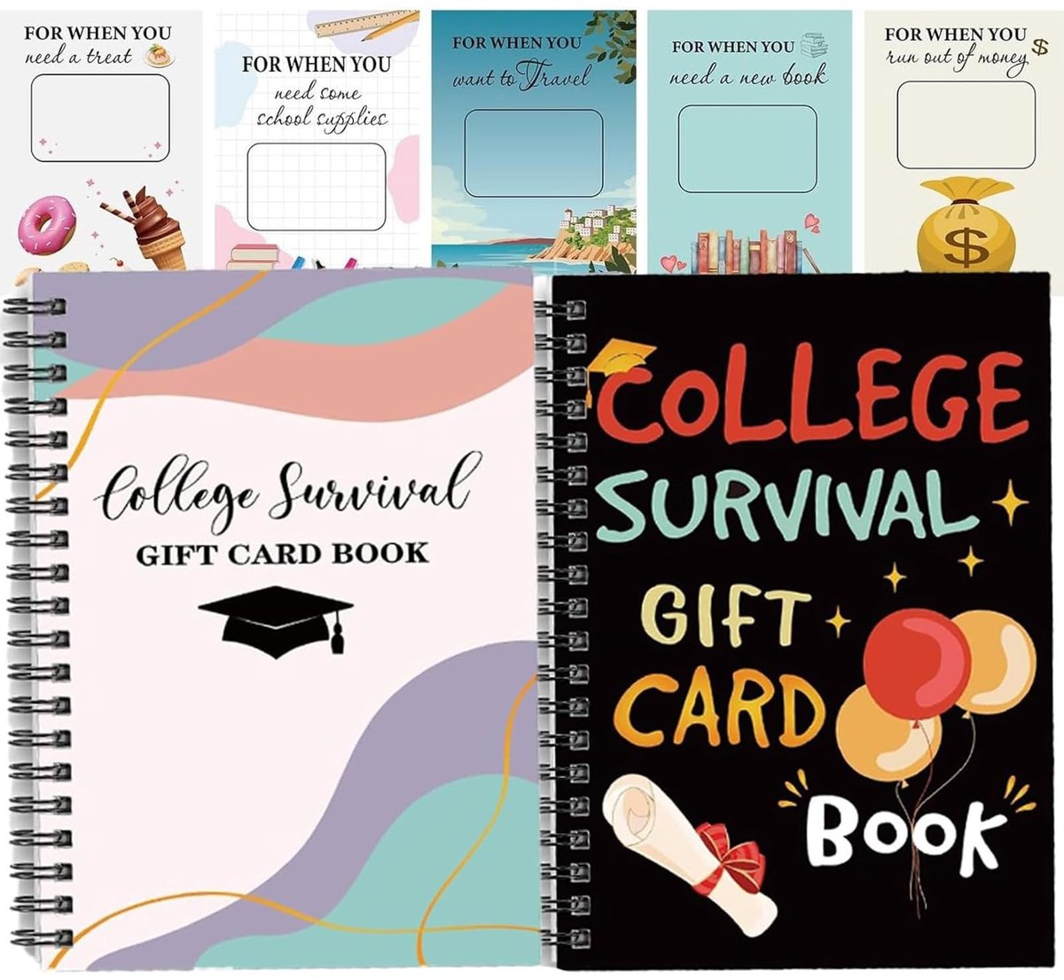 College Survival Gift Card Boek - Organisator voor Afscheidskaarten - 18x13 cm