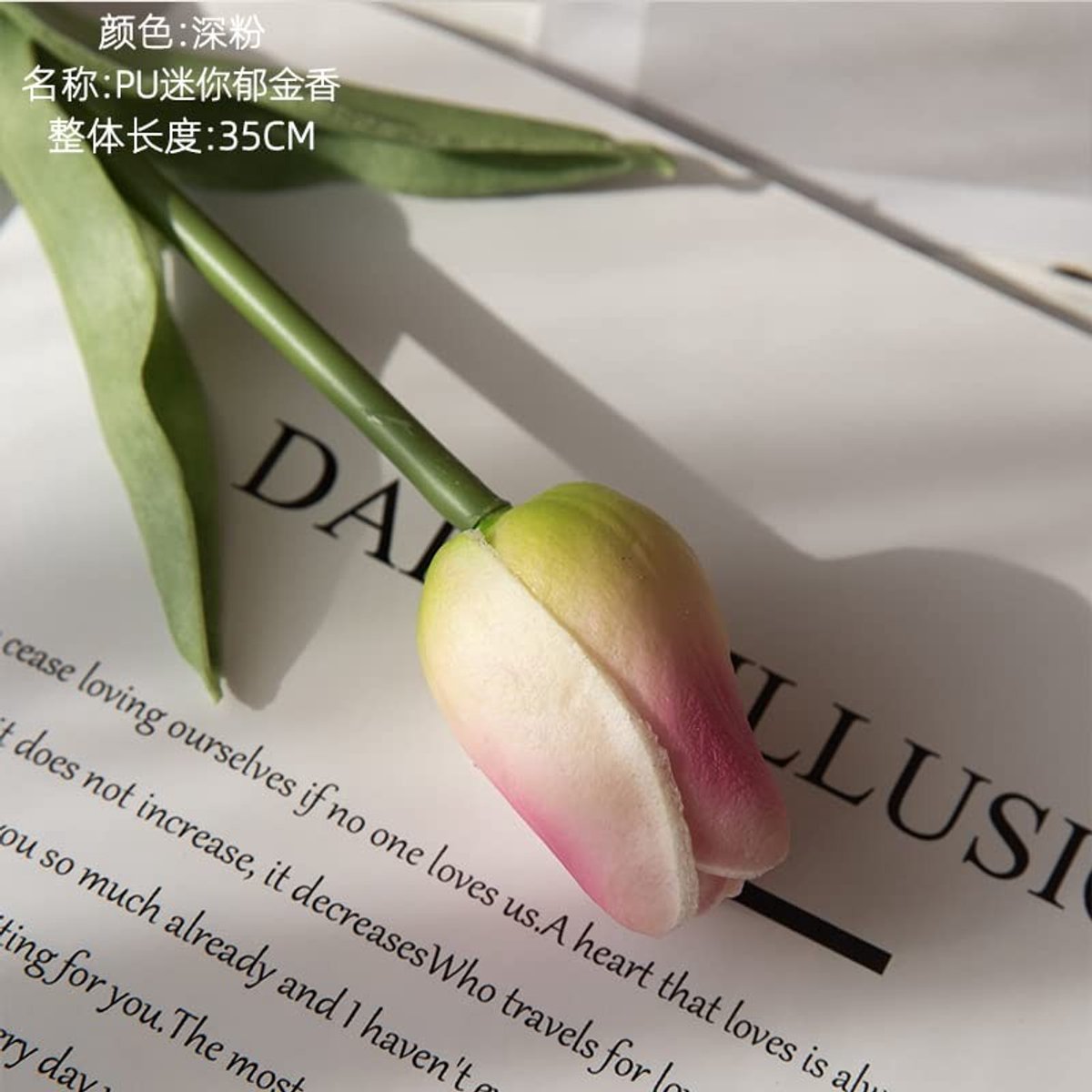 Set van 10 Kunstmatige Tulpen - Faux Bloemen voor Decoratie - Donkerroze