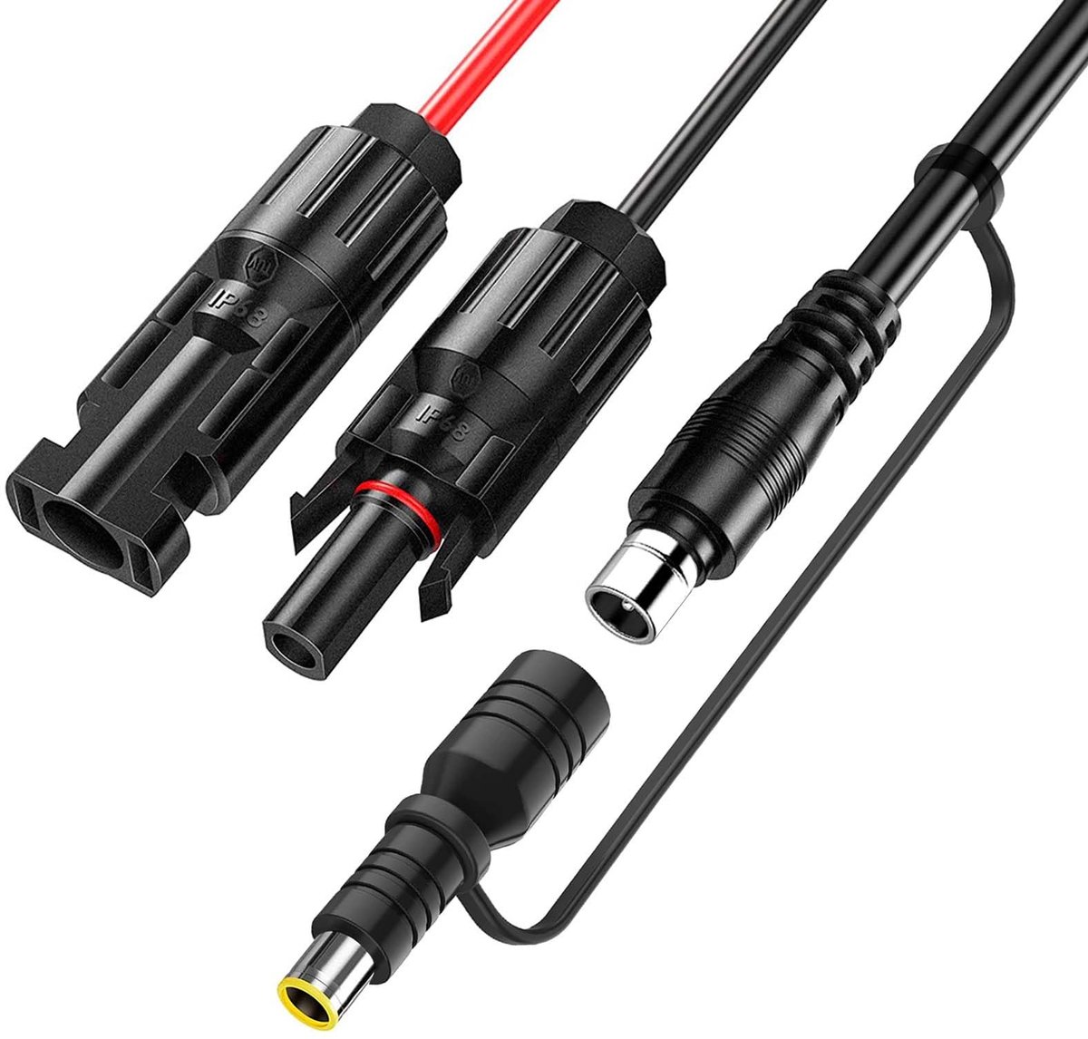 Solar Panel Socket naar DC8020 Adapter Kabel - 1.8m - Universele Compatibiliteit