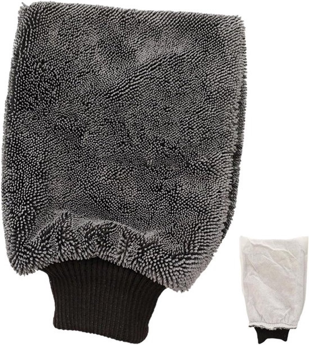 Microvezel Washandschoen - Autoreinigingshandschoen - Voertuigen Poetsen - Sterk Absorberend - 23x17cm - Grijs