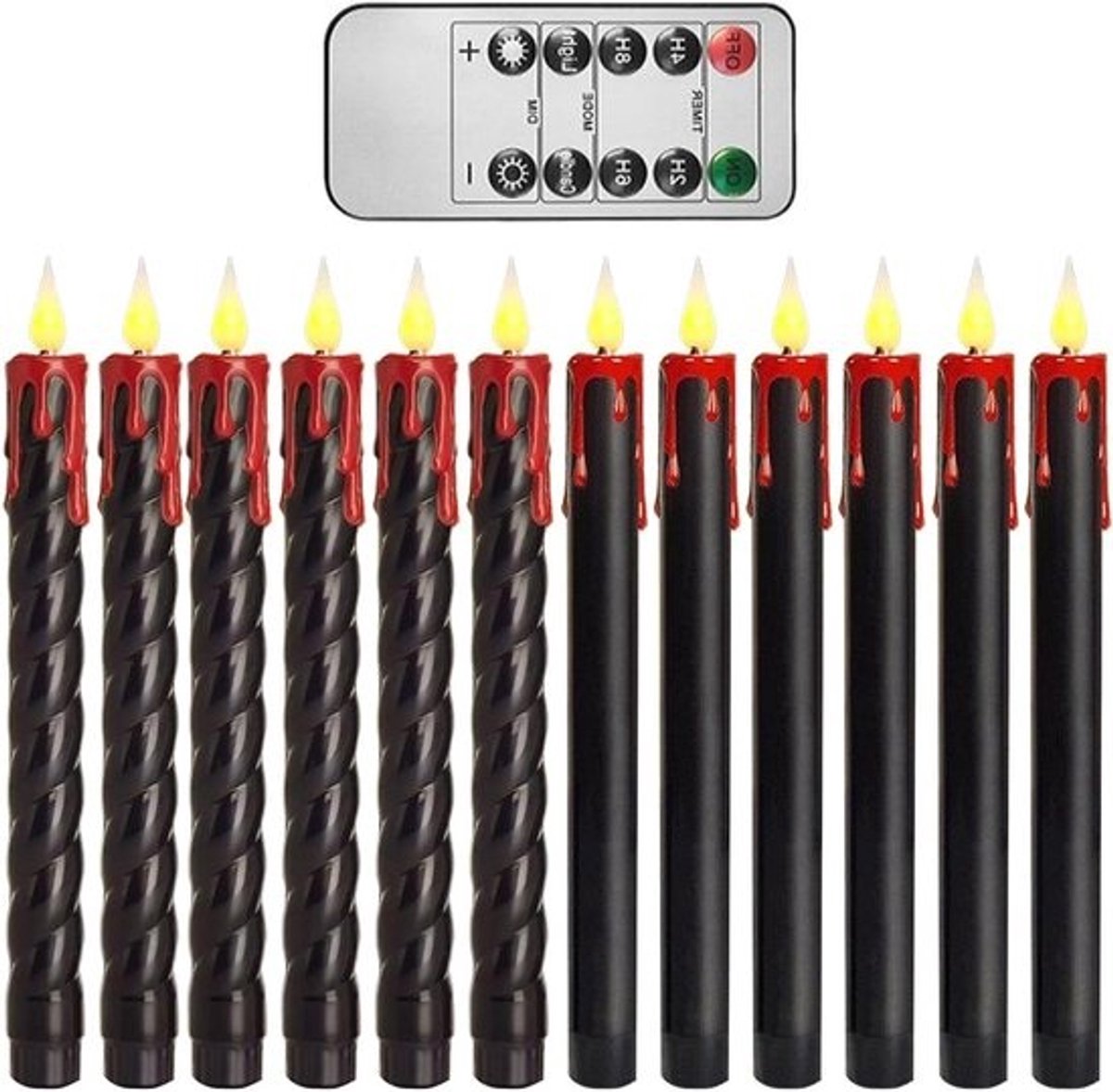 Vlamloze kaarsen - Decoratieve lampjes - Sfeerverlichting creëren - Realistische flikkersimulatie - 6 stuks - Meerkleurig