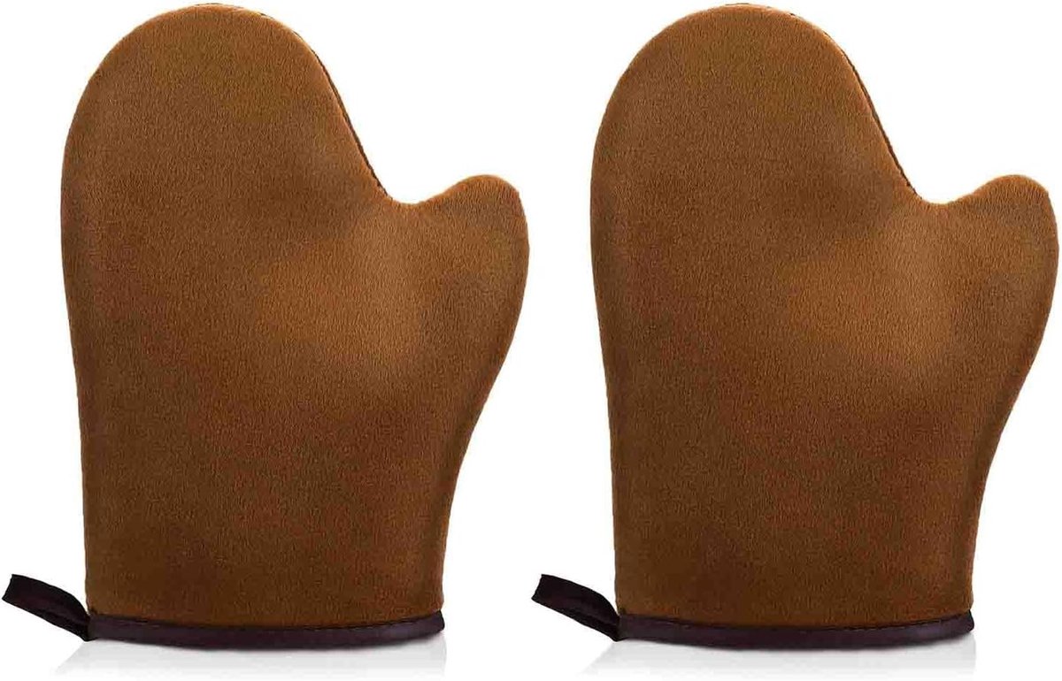 Ultra-zachte zelfbruiningshandschoenen met dubbelzijdige applicator - ideaal voor een egale en natuurlijke teint, perfect voor huidverzorging en tanning tips