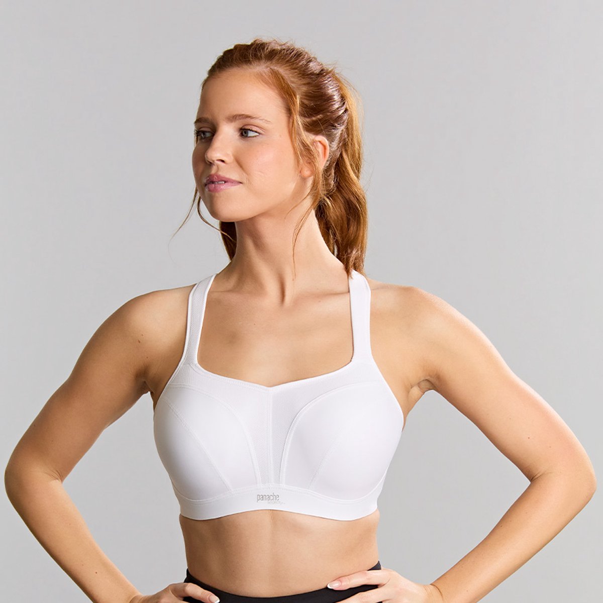 Panache - Power Sport BH met beugel - Wit - 90G