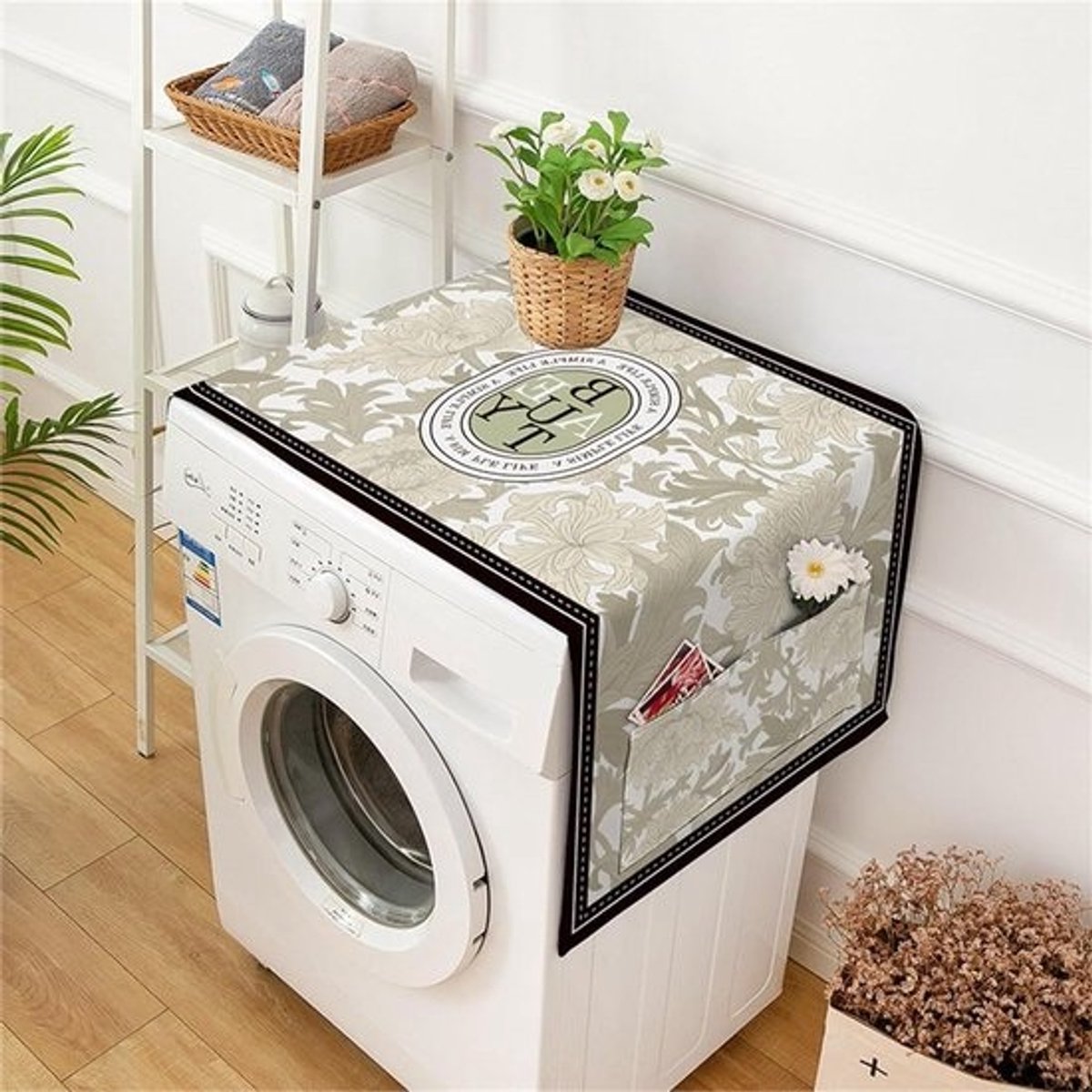Wasmachinehoes - Drogerhoes Overtrek - Apparaten Beschermen - Met Opbergzakken - 45x140cm - F