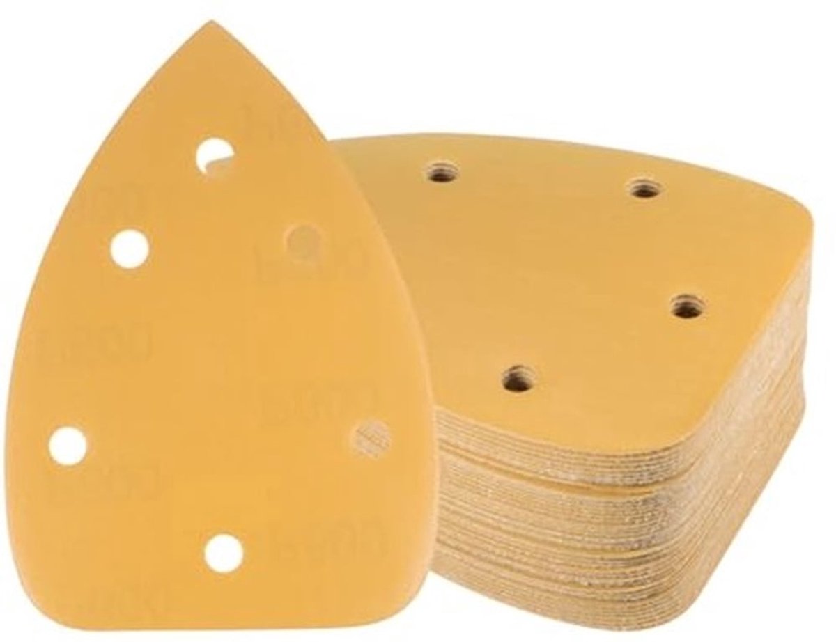 40 stuks schuurpapier voor details muisschuurmachine - [korrel 600, 9,9 inch x 5,9 inch] schuurpapier met haken, muurschildering voor gebruik voor het polijsten van meubels van hout | 6 gaten,