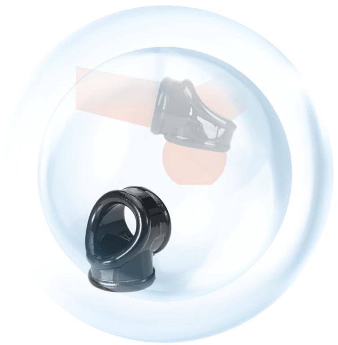 Mannelijke Fitness Ring - Zacht Silikon - Zwart