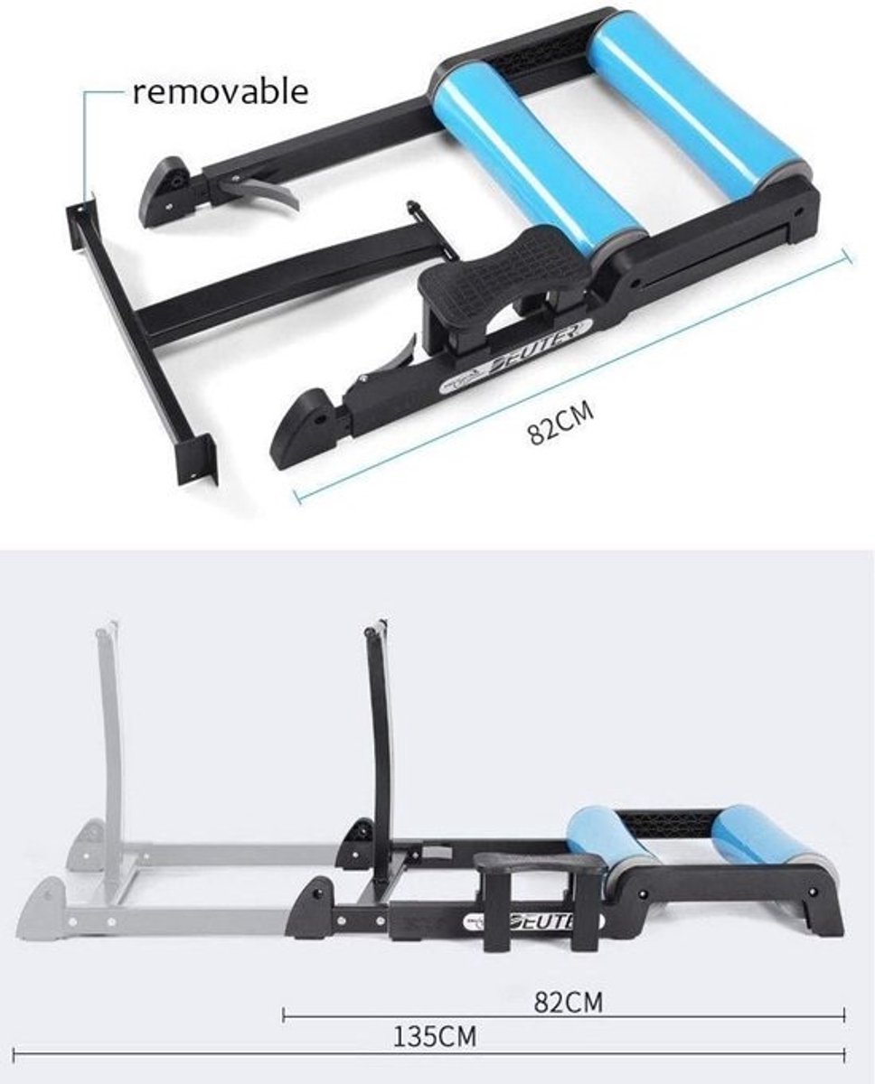 Fiets Trainer - Hometrainer Roller - Binnen Fietsen - Opvouwbaar Ontwerp - Universele Maat - Zwart