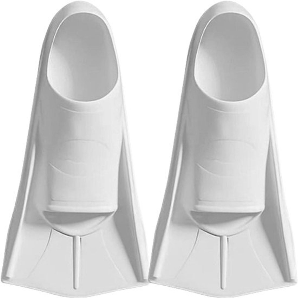 Zwemvliezen Trainingsvinnen - Korte Vinnen - Sneller Zwemmen - Ergonomisch Ontwerp - M/L - Wit