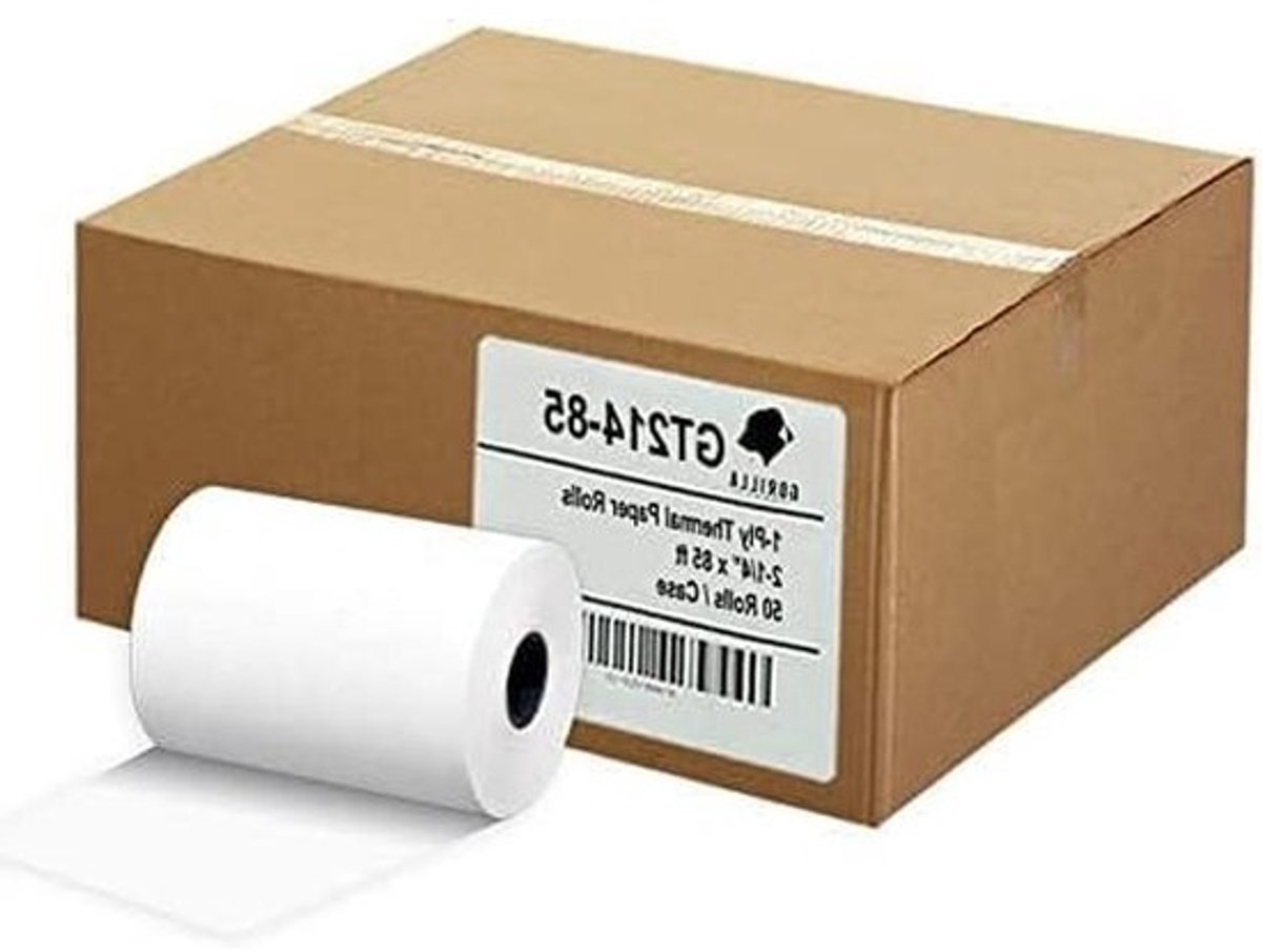 Thermisch Papier Rollen - Bonrollen Kassabon - Kassabonnen Printen - Hoge Kwaliteit Papier - 50 Rollen - Wit