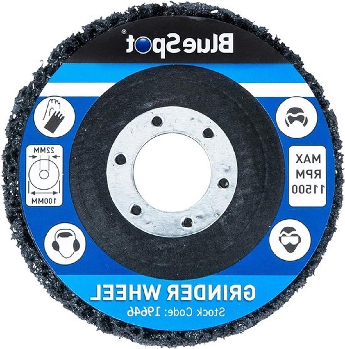 Roest Remover Schijf - Slijpschijf Verwijderaar - Metaal Reinigen - Precisie Gemaakt - 100mm x 22.2mm - Blauw