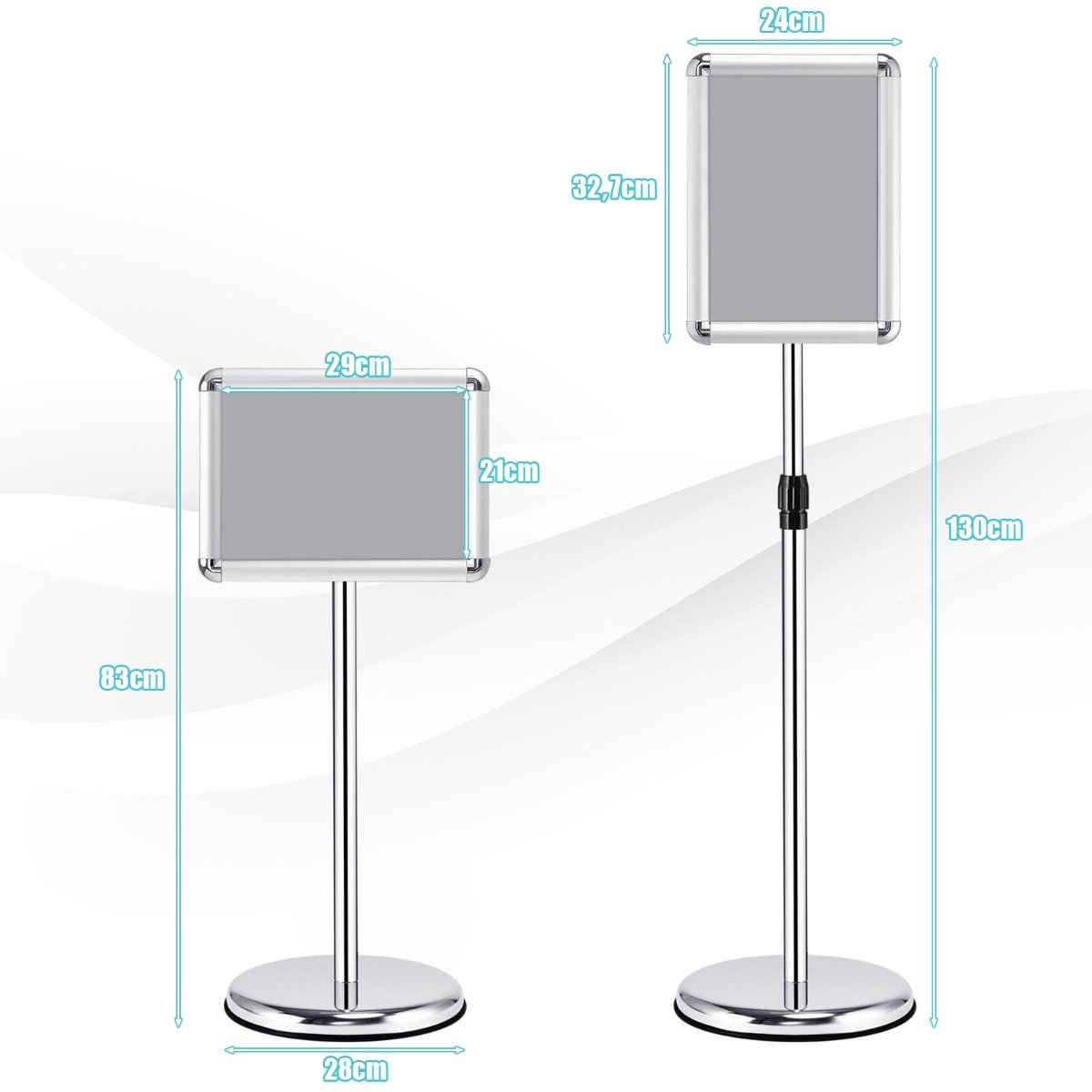 SureDeal® - Presenter - Informatiestandaard Hoogte Verstelbaar - Zwenkbaar - 32,7x24 cm - Zwart