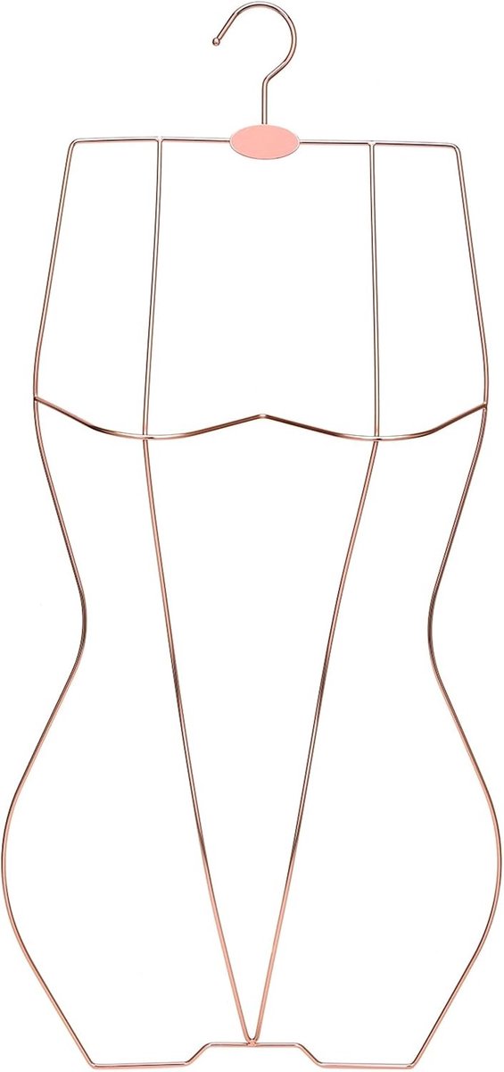 Elegante 3D Lichaamsvorm Hangers voor Bikini en Badmode - 10 Stuks in Roségoud