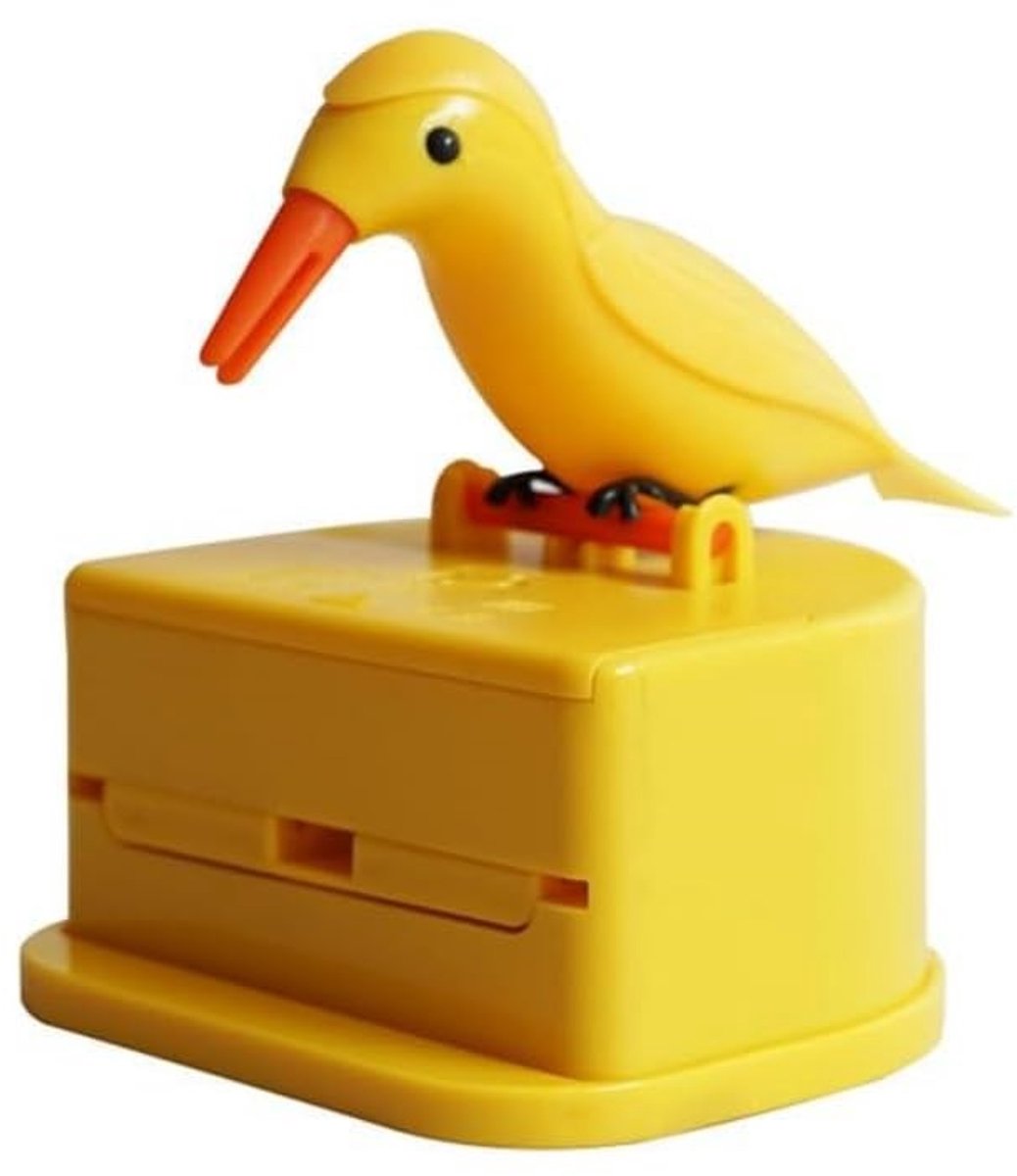 Houten Tandenstoker Dispenser - Automatische Houder in Vogelvorm