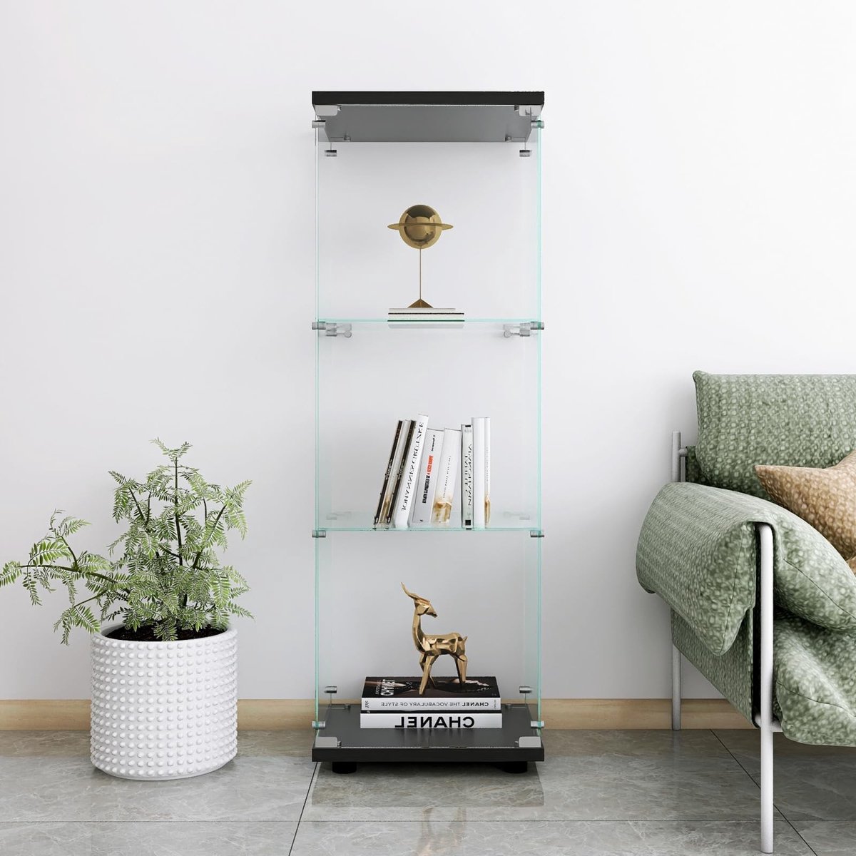 Glazen Displaykast - 3 Laags met LED Licht en Slot