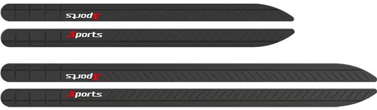 4 Stuks Zijskirt Strips - Matzwart voor Hyundai Kona 2017-2023