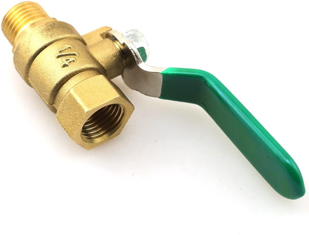 1/4 Inch Kogelklep - Messing Constructie