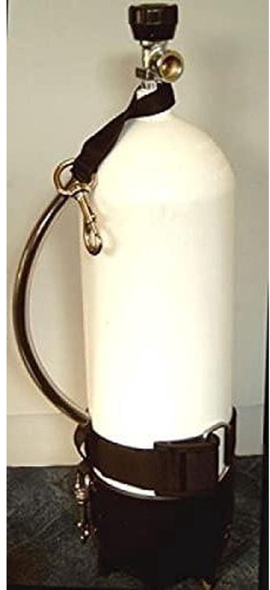 Stagefles Rigging Kit - Duikfles Bevestiging - Sidemount Duiken - Verstelbaar voor Flesdiameter - 25 mm Bandbreedte - Zwart