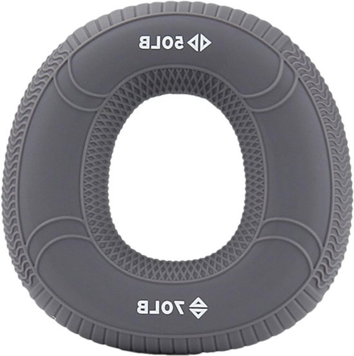 Handversterker Ringen - Grip Trainer - Kracht Opbouwen - Antislip Siliconen - 11 x 9 x 3 cm - Grijs