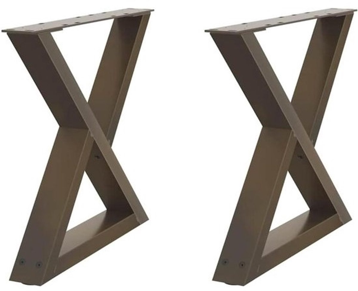 Salontafelpoten - Tafelonderstel Onderstel - Meubels Maken - Verstelbare Nivelleerpoten - 2 stuks 50 cm - Natuurstaal