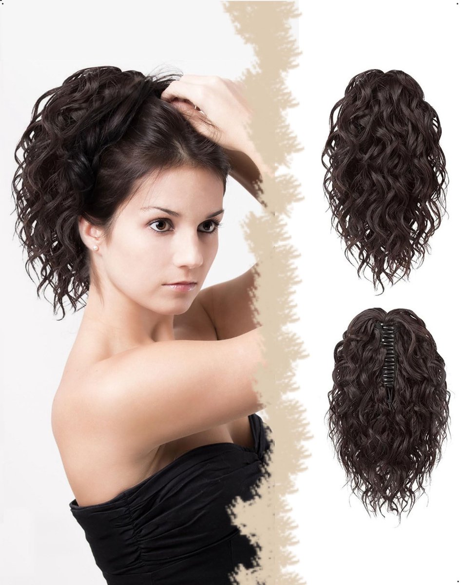 Ponytail Haarextension - 30 cm - Bruin
