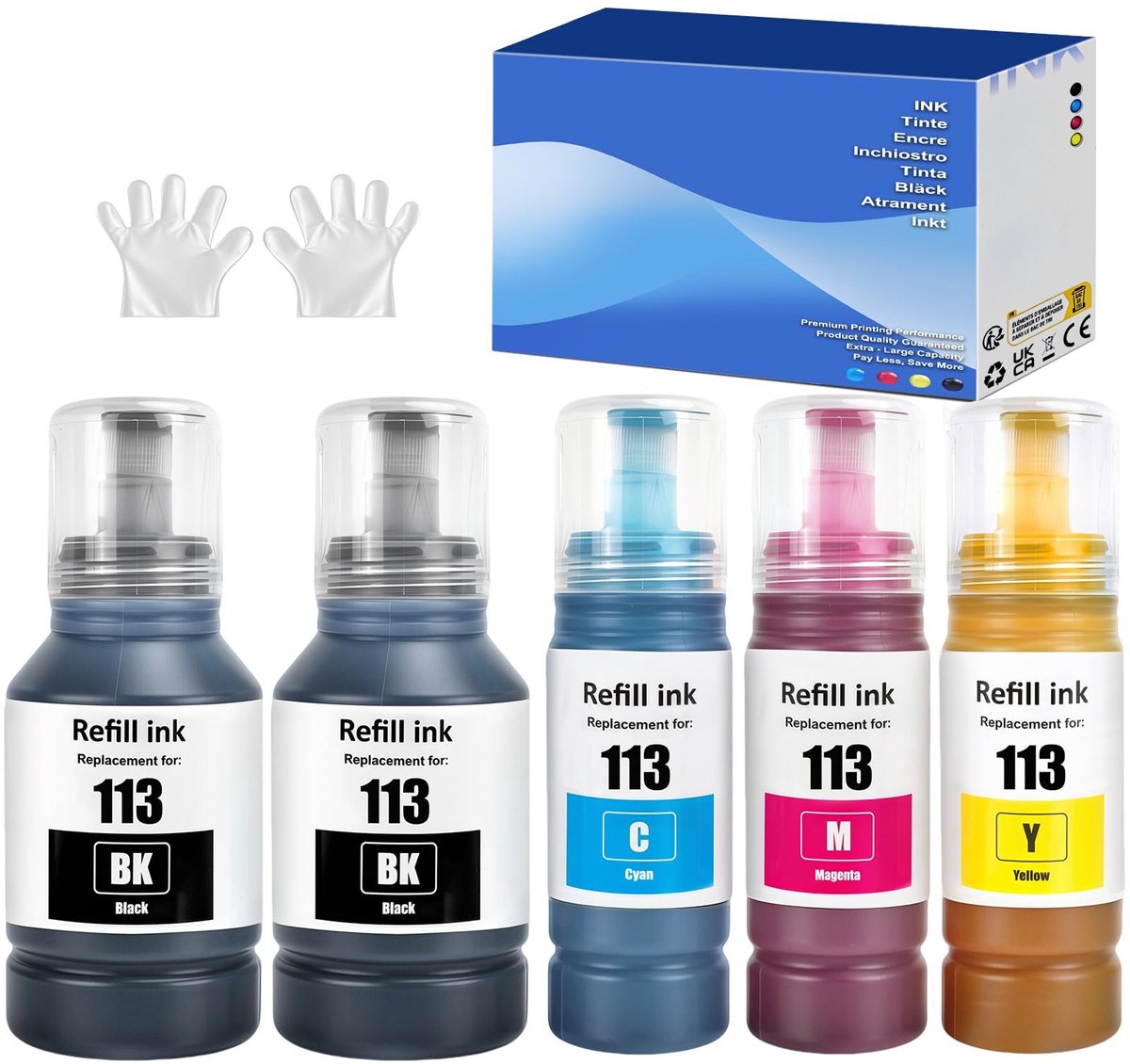 Inktpatronen 113 Multipack voor EcoTank Printers - Veelkleurig (5-pack)
