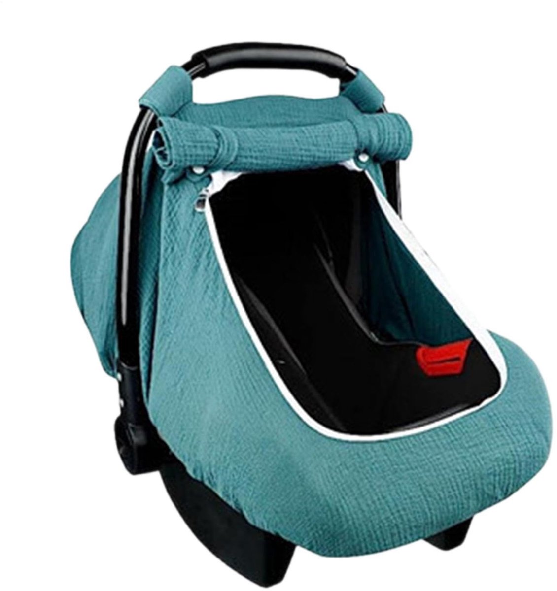 Autostoel Overkapping - Ademend Katoen met Mesh Venster - Blauw