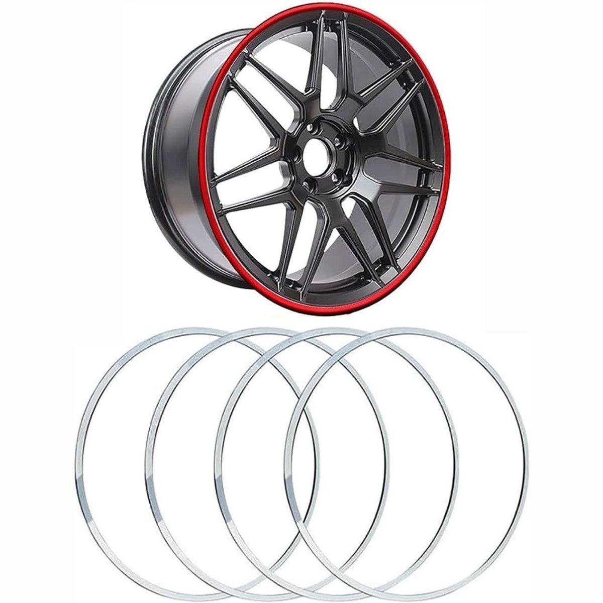 Rimmprotectie Set - Bescherming voor 17-22 Inch Velgen - Zilver