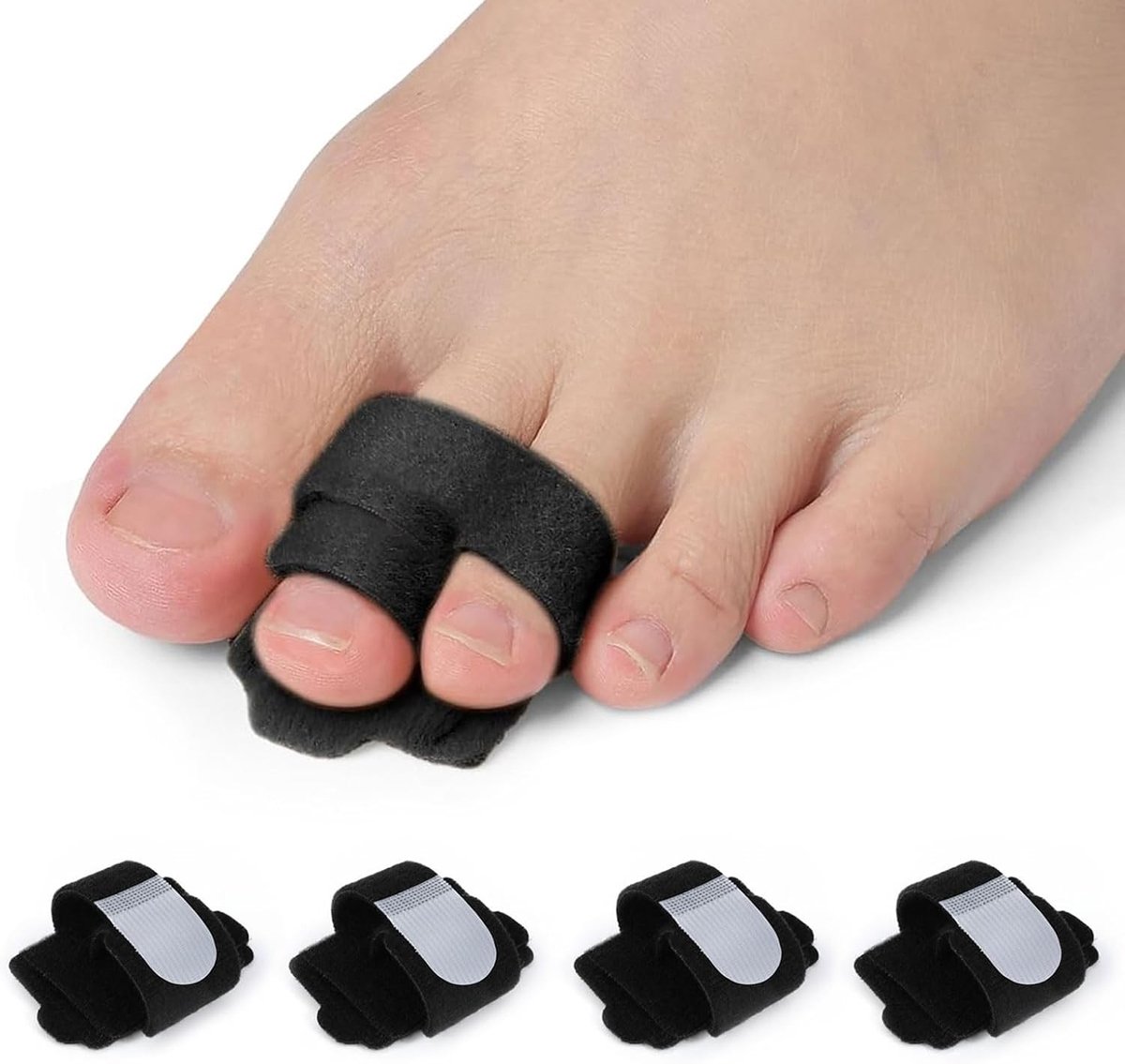 Set van 4 Teenspanners voor Hammerteen, Antislip Teenhulpmiddelen voor Correctie van Gebroken en Overlappende Tenen