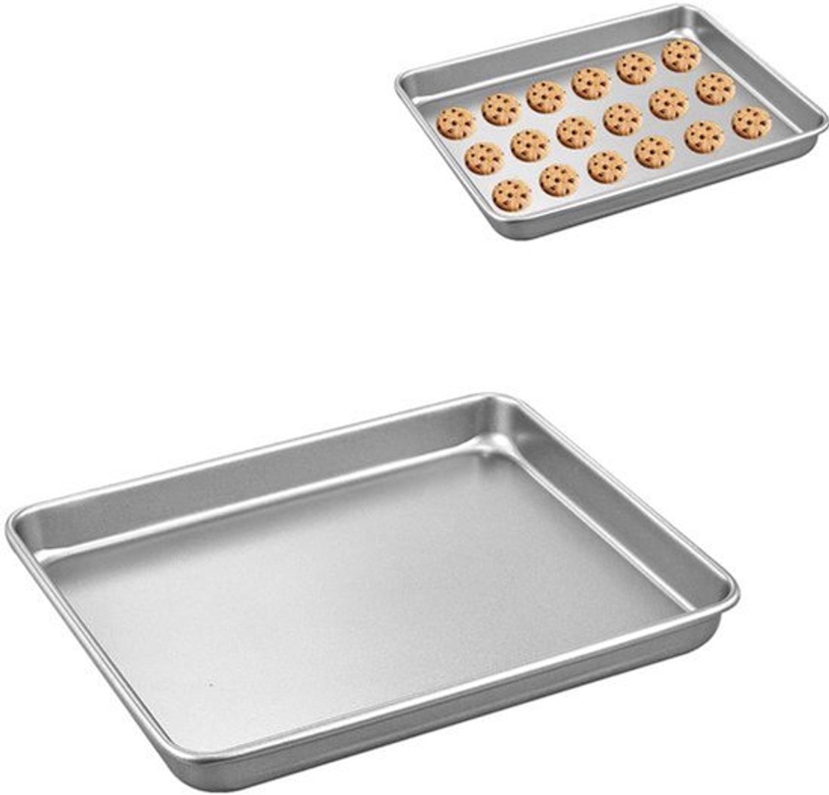 Stainless Steel Bakplaat Rectangular - Gemakkelijk schoon te maken - Duurzaam en hittebestendig (S)