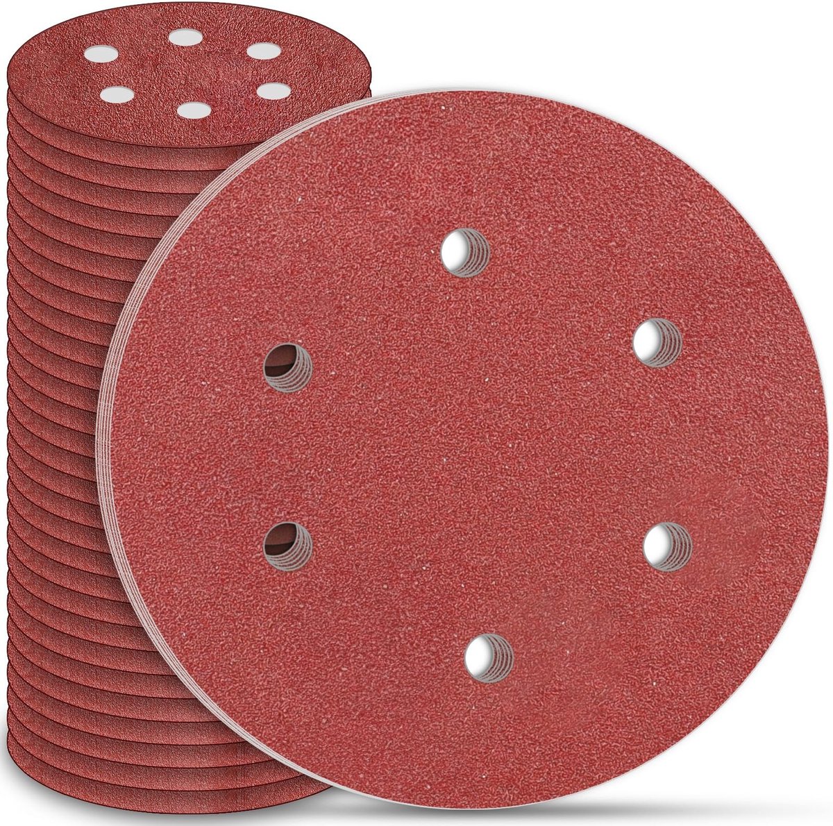 Schuurdisc Set - 225mm - 30 Stuks met 6 verschillende korrels