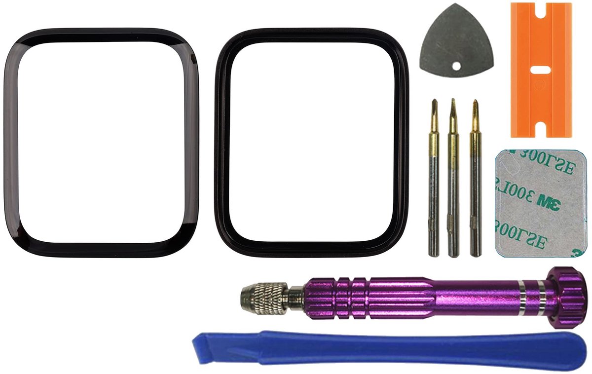 Glass Repair Kit - Voor iWatch Series 4, 5, SE, 6 - 44 mm