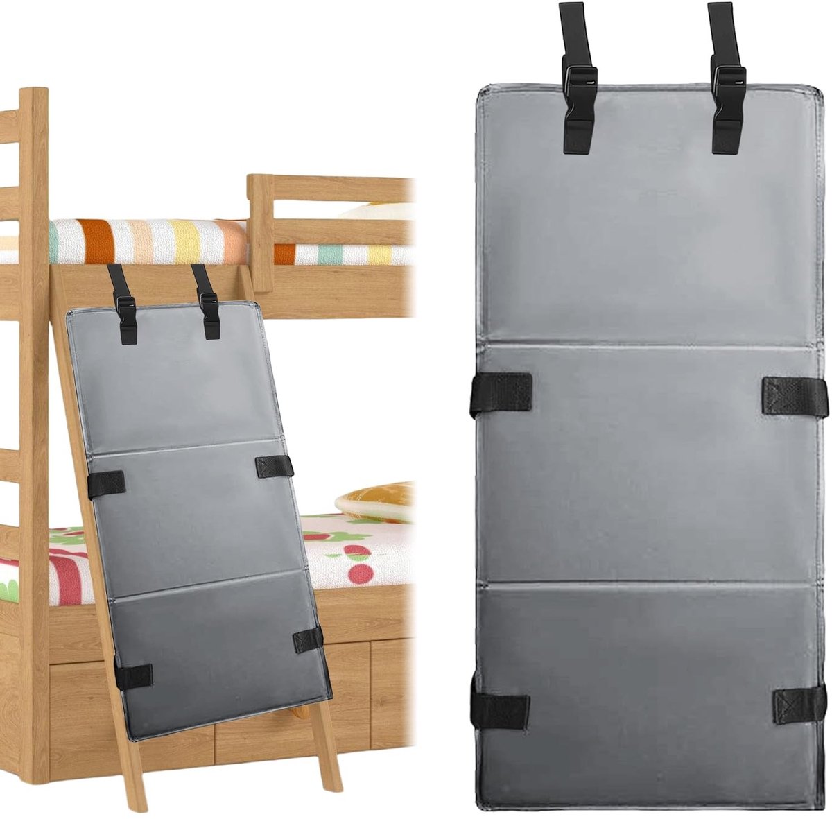 Ladderhoes voor stapelbed - Bescherming voor kinderen - Grijs