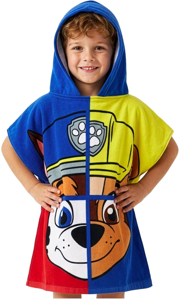 Kinder Poncho Badjas - Absorberend en Lichtgewicht - Blauw