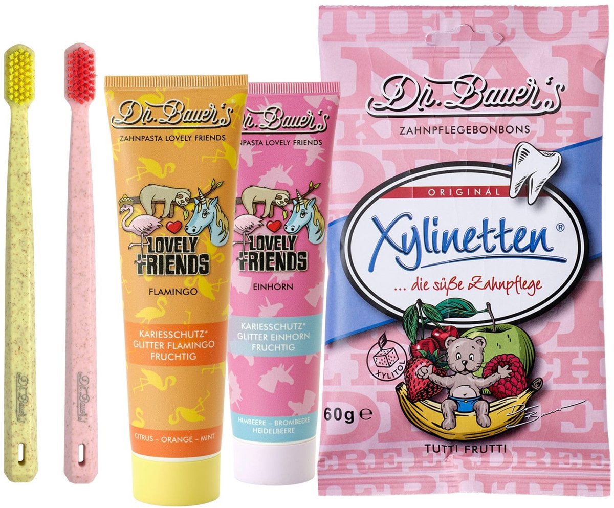 Set van 2 Kindertandenborstels - Inclusief Tandpasta