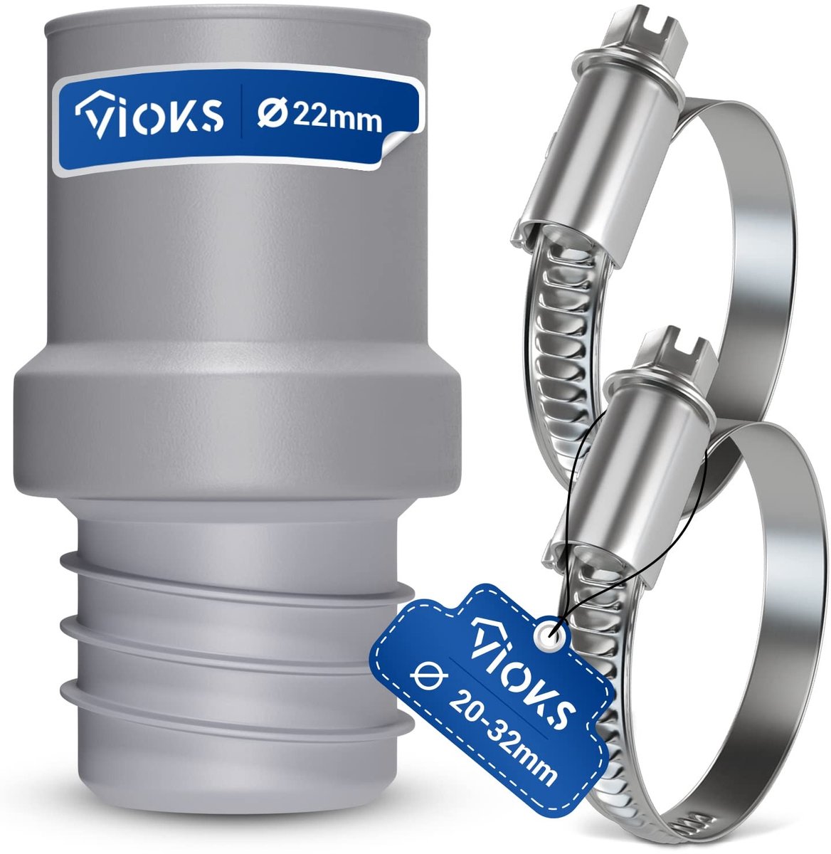 Set van 2 Slangklemmen - Roestvrijstaal 20-32 mm