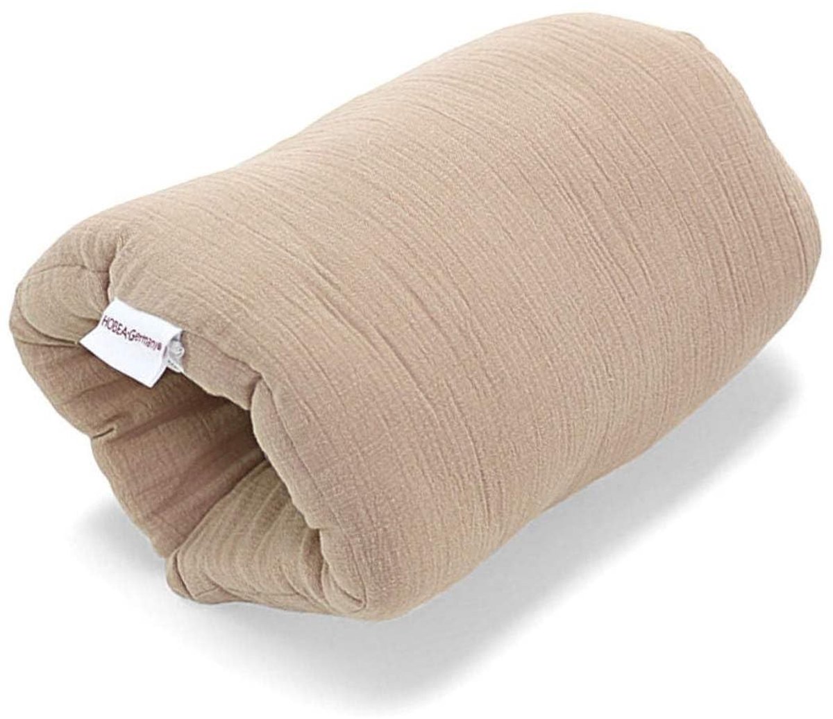 Mini Borstvoedingskussen voor onderweg - Mousseline taupe