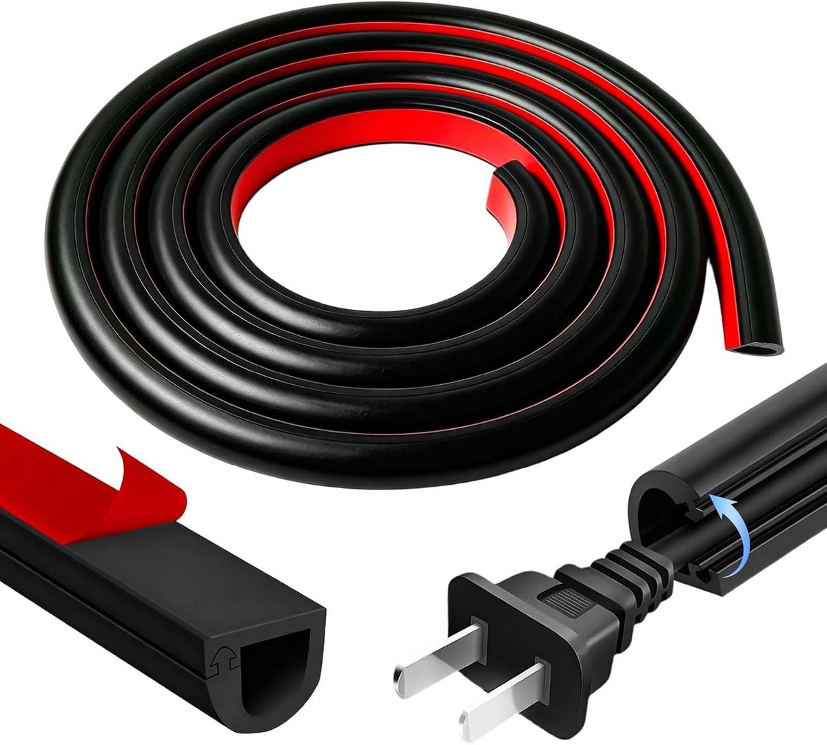 Kabelgoot antraciet zwart 22x11mm, 1 meter - Kabelmanagement, Elektriciteitsbedrading, Interieurdecoratie