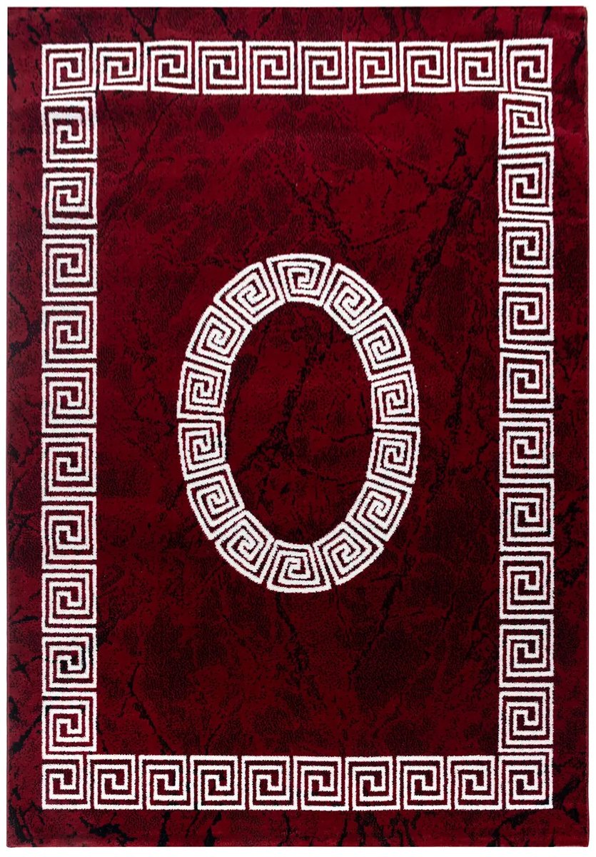 Dutch XXL Klassiek Vloerkleed | Tapijt | Plus | Kader | Rood | 120x170 cm