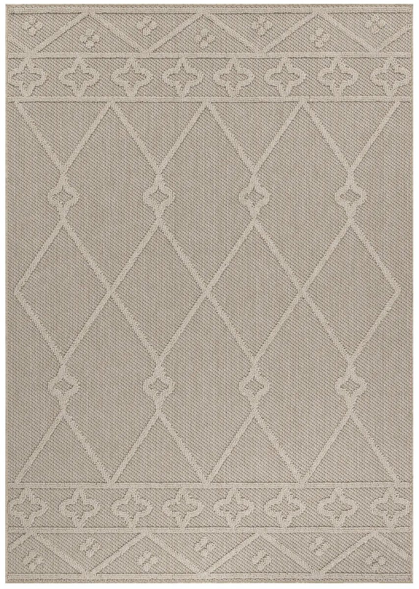 Dutch XXL Scandinavisch Vloerkleed | Tapijt | Patara | Grafisch | Beige | 120x170 cm