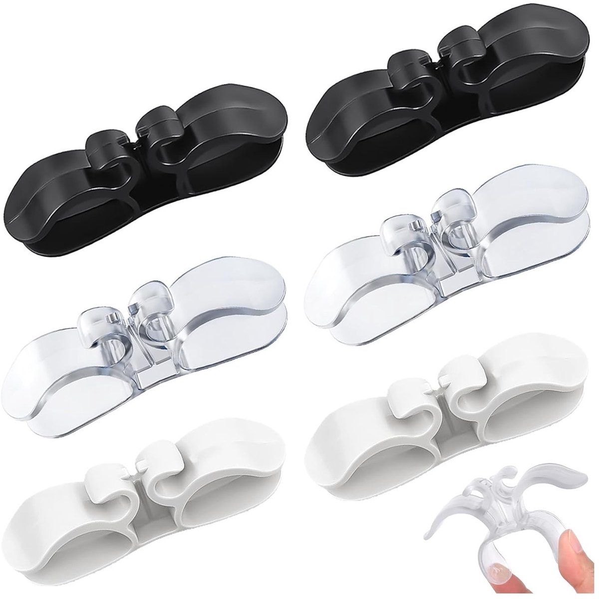Set van 6 Auto-Adhésieve Kabelorganizers voor Keukenapparaten zoals Rijstkokers, Praktische Oplossing voor een Nettere Keuken en Efficiënte Kabelopslag