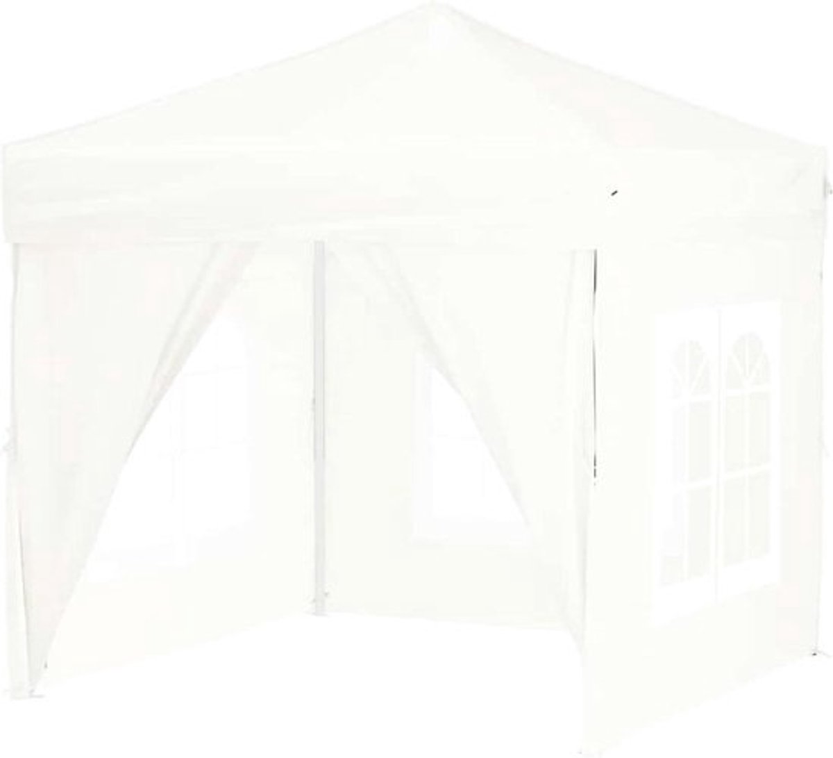 Opvouwbare Partytent - Tuinpaviljoen - Feest Buiten - Met Zijwanden - 2 x 2 m - Wit