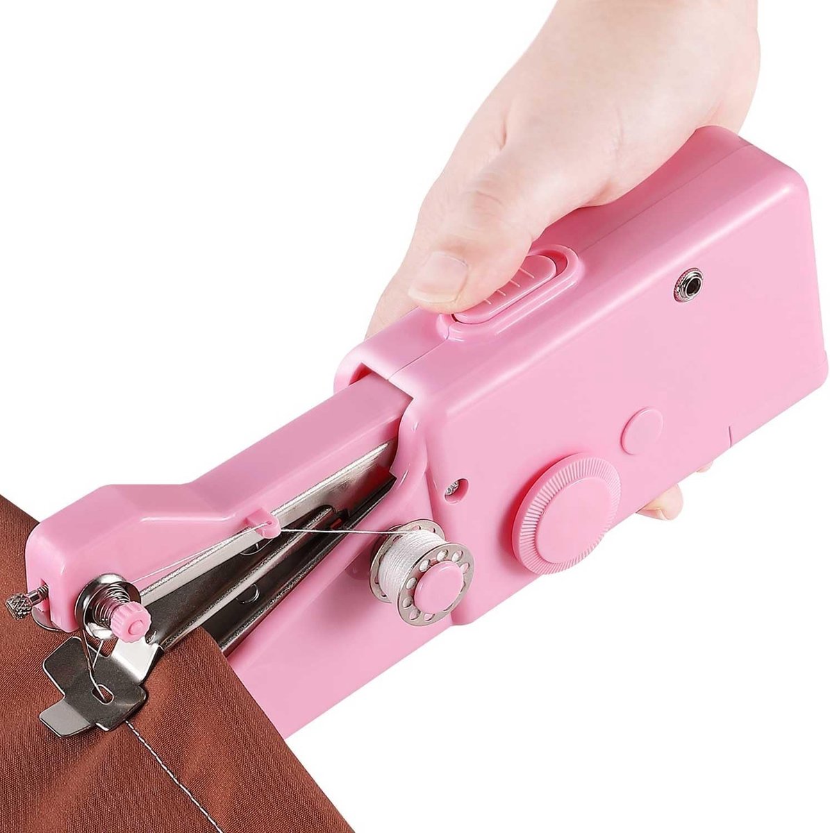 Draagbare Handnaaimachine - Compact en Lichtgewicht - Wit en Groen