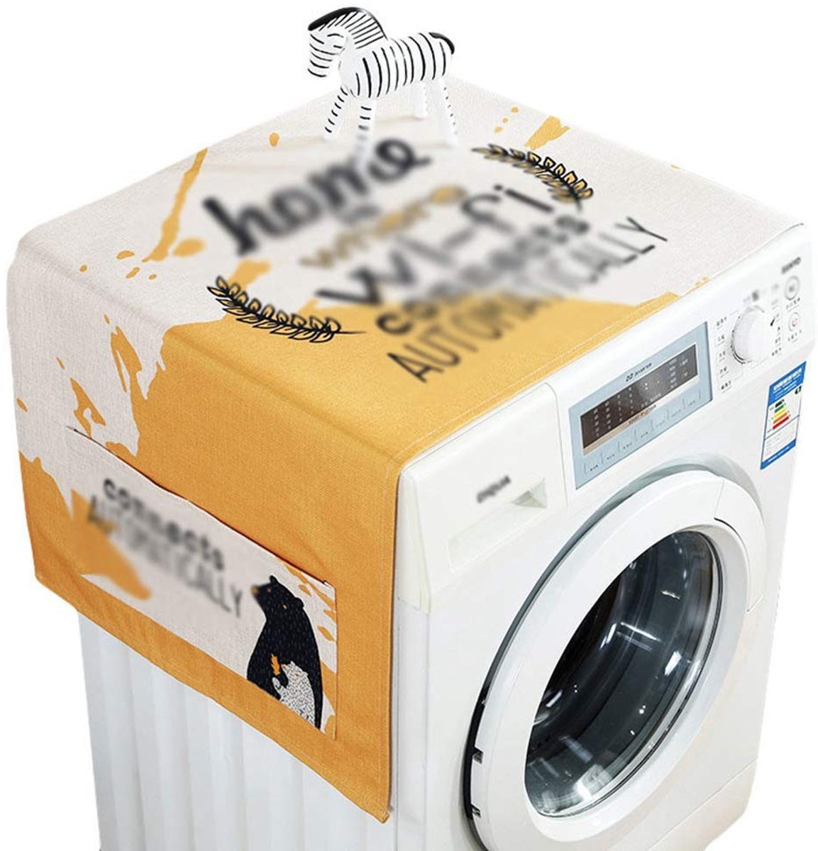 Decoratieve Wasmachine Cover - Stofdicht met Ruimtebesparende Zakzakken - 170 x 70 cm