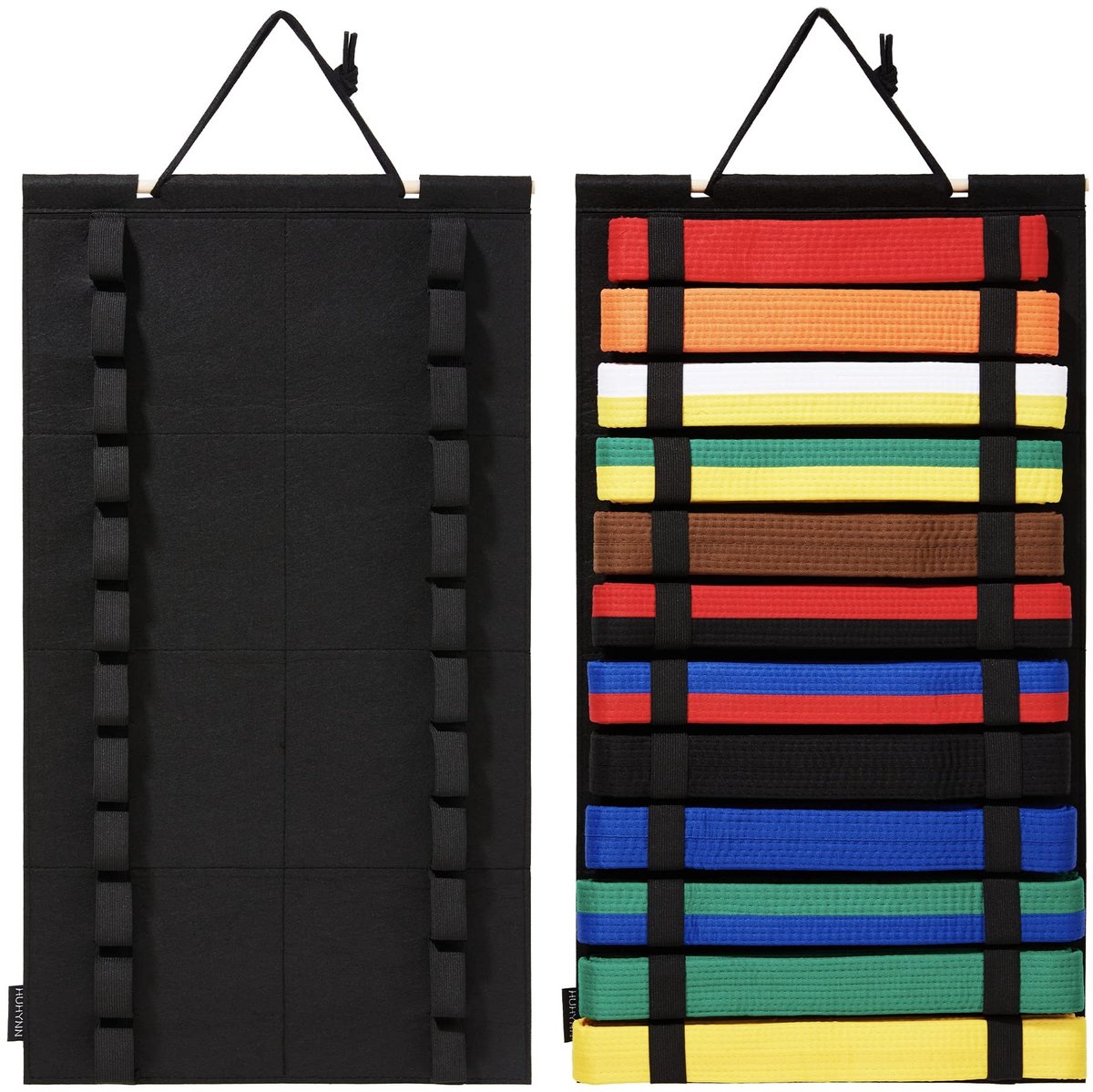Martial Arts Belts Organizer - Houdt 12 Karate Straps