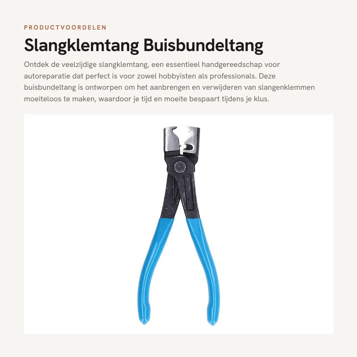 Dailygoods- Slangklemtang Hoogwaardig Chroom Vanadium Staal