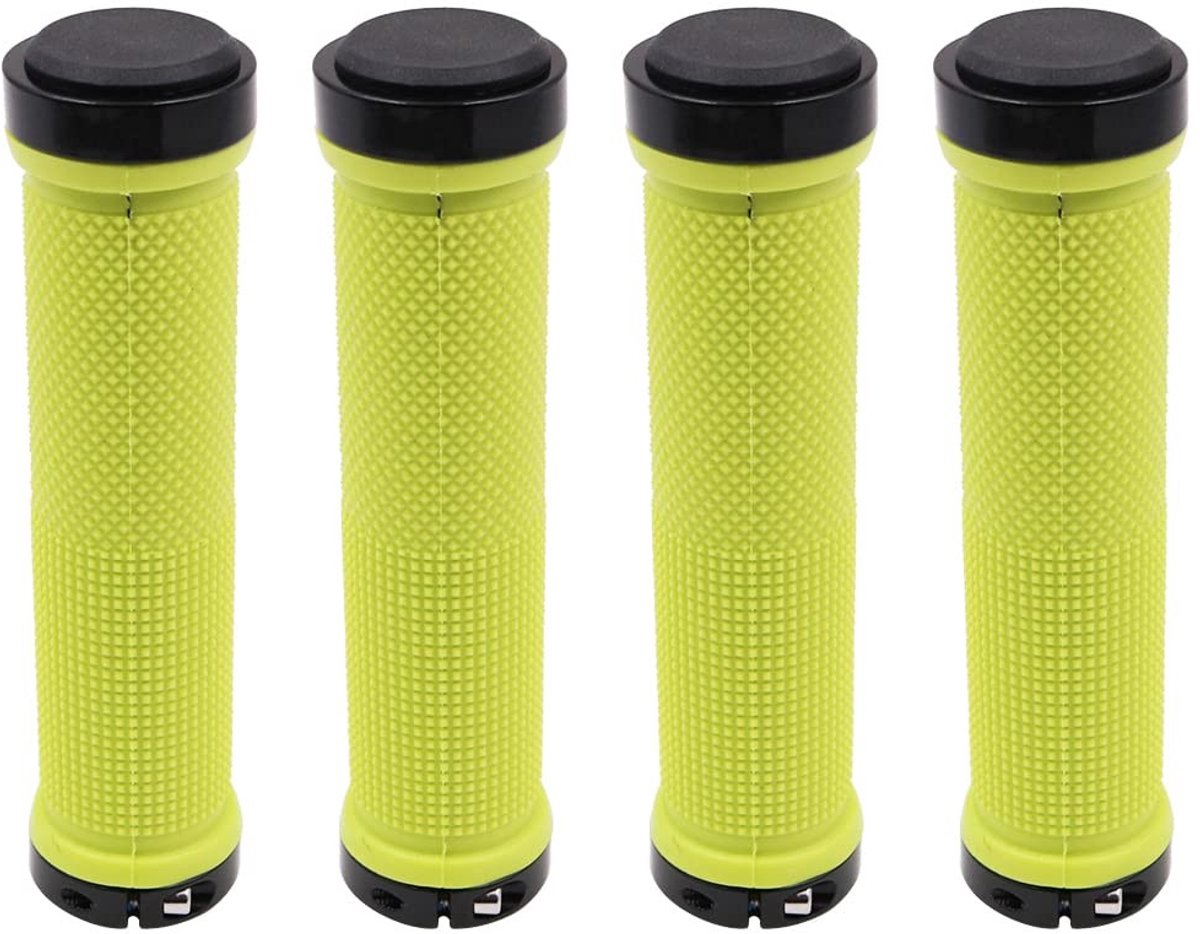 Dailygoods- Fietshandvatten - 2 Paar - Antislip Rubber - Rechte Handgrepen - Mountainbike / Racefiets - Duurzaam / Slijtvast - 13 x 3,4 cm