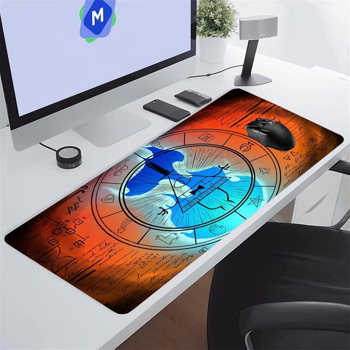 XXL Muismat - Grote bureauonderlegger - Comfortabel werken - Ultra glad oppervlak - 150 x 80 cm - Oranje